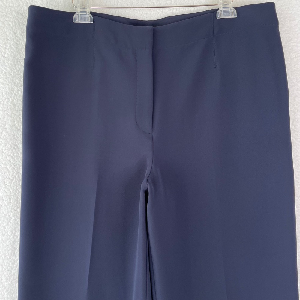 Ann Taylor Navy Blue Wide Leg Trousers Career Pants Size 18 High Rise Career